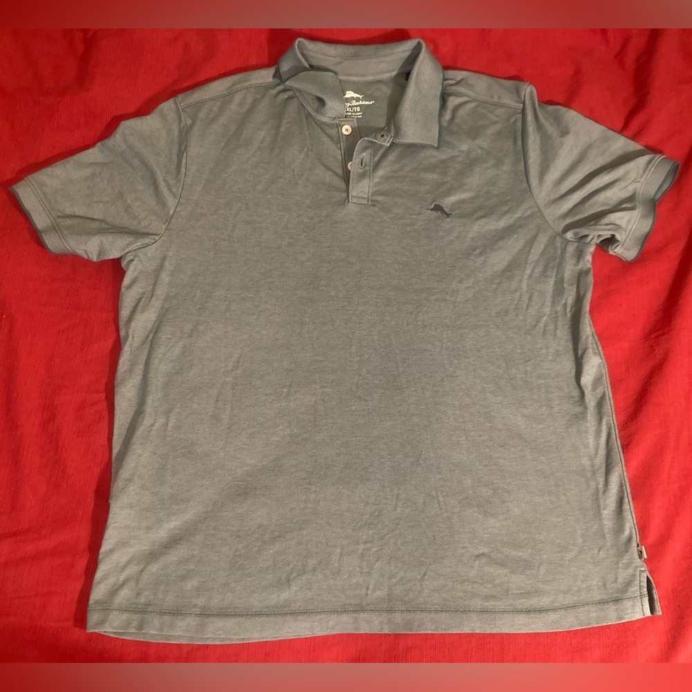 Tommy Bahama Polo Mens XL Green Supima Cotton Marlin Golf Beach Shirt India